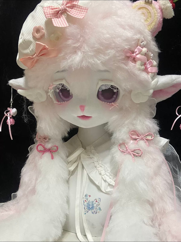 [Lamb] Pink snow Lamb Kig Fursuits Stock