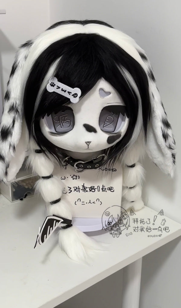 [Puppy] Black and white spotted cute lop-eared rabbit kig fursuits stock