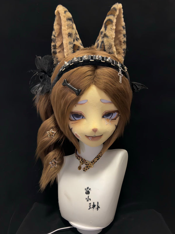 [leopard] Dark brown leopard Kig Fursuits Stock (Gift Necklace)