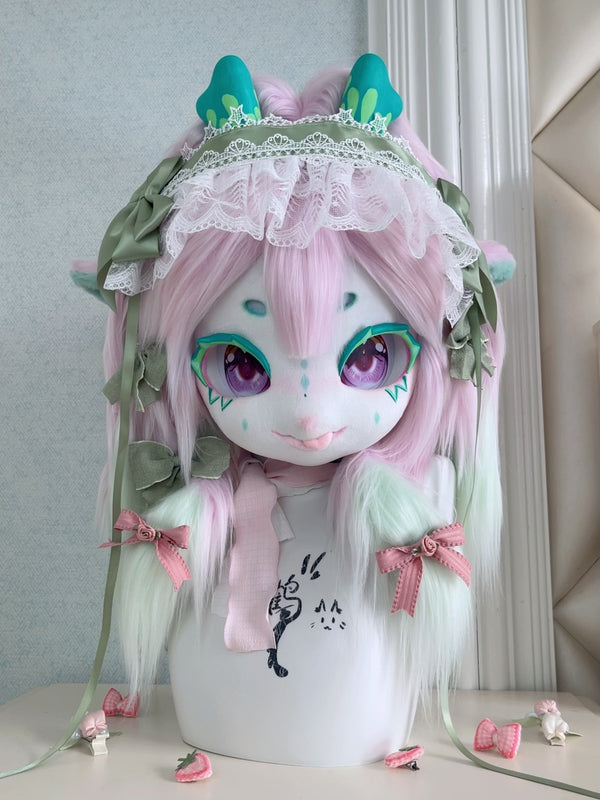 [Dragon] Sakura grass color little dragon sister kig fursuits stock