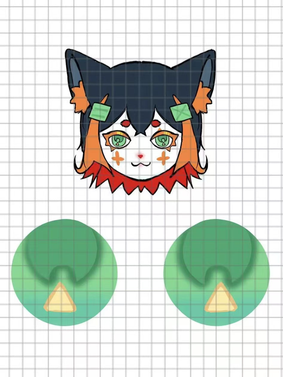 [Waiting for Adoption] - clown kitty cat Kig Fursuit Head – Meow Fursuits