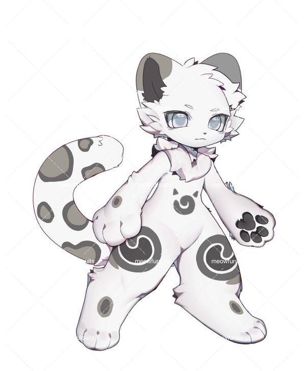[Pre-sale adoption] - Snow Leopard Kemono Fursuit Head