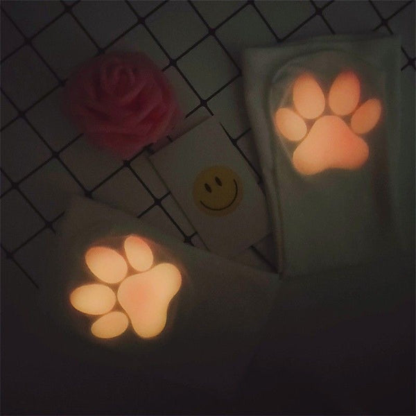 Luminous cat paw socks