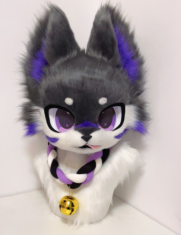 [Fox] Black and purple little fox Kemono Fursuits Stock