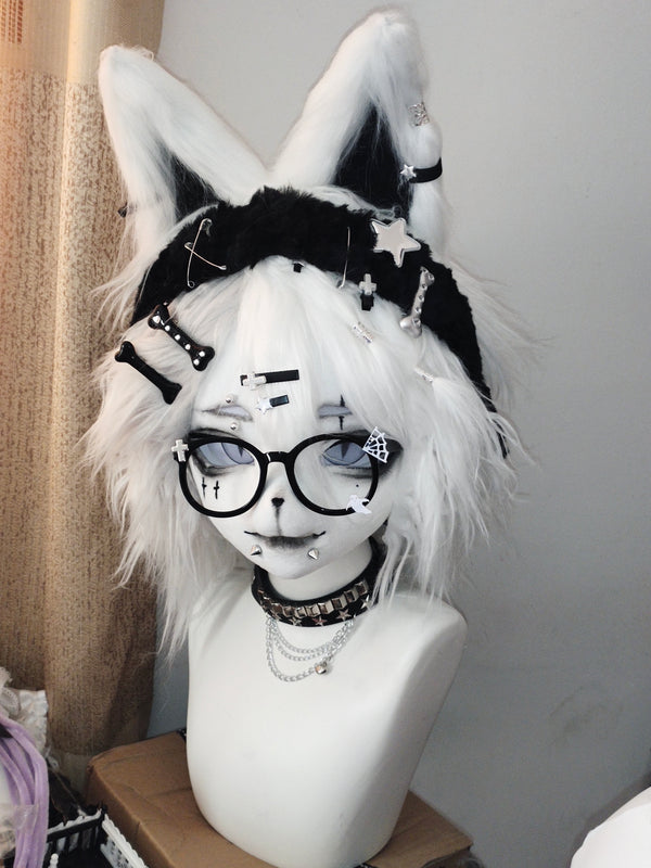 [Fox] Dark Little White Fox Kig Fursuits Stock