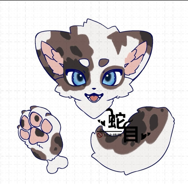 [Waiting for Adoption] - Dalmatian Kemono Fursuit Head