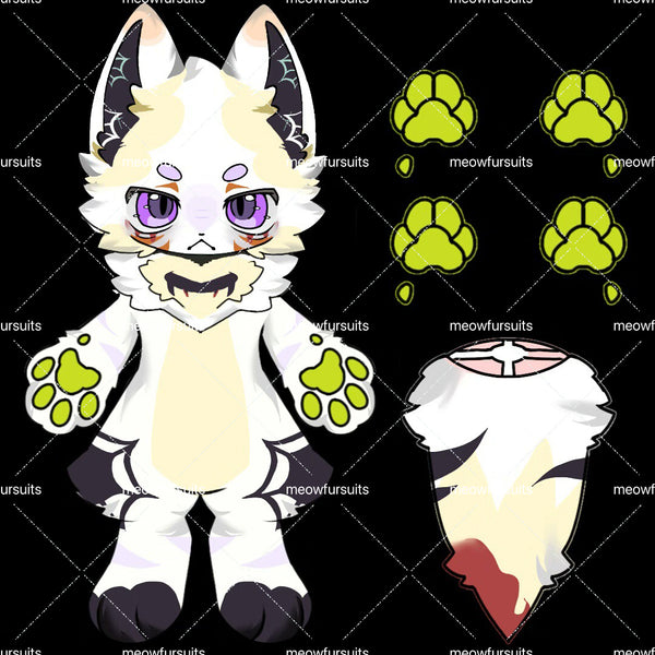 [Pre-sale adoption] - Halloween ghost face kitten Kemono Fursuit