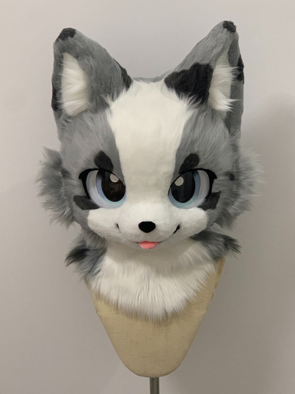 [Dog] Border Collie black gray and white puppy kemono fursuits stock