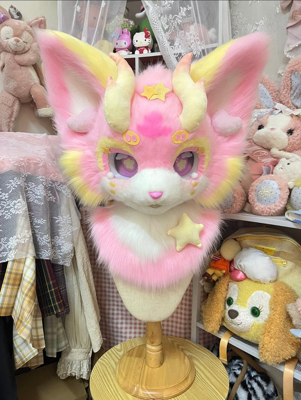 [Dragon] Sweet and cute Pink dragon kemono fursuits stock