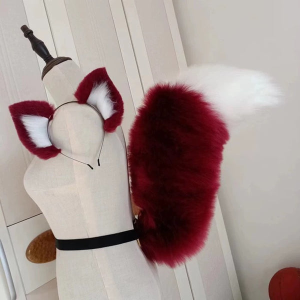 Animal ears and tail Lingna Belle fox tail cosplay