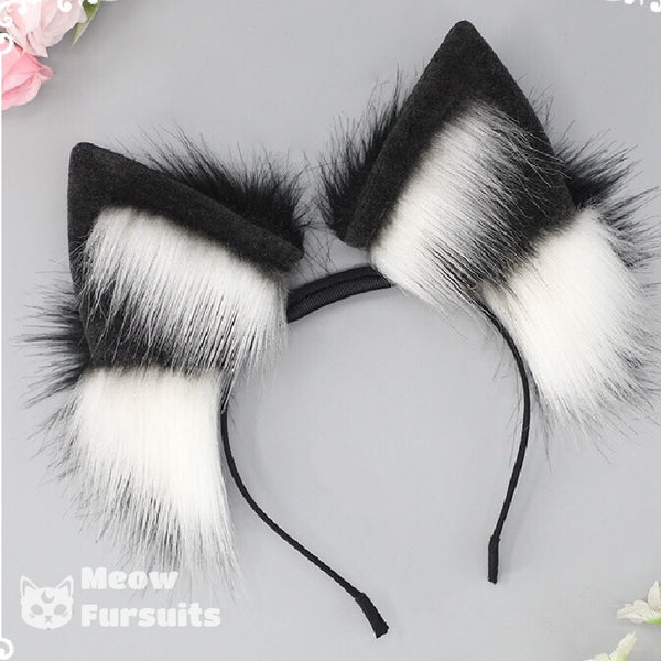 Simulated animal ears electric movable cat ears wolf fox ear headband rechargeable