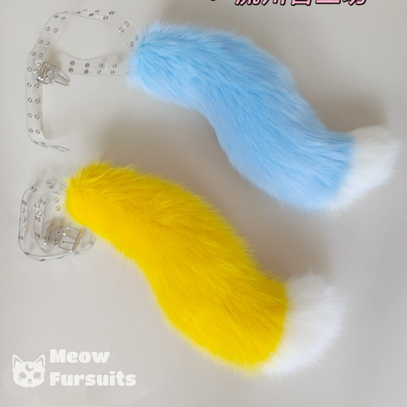 Furry fursuit tail customized colorful plush cat, dog and fox tail ...