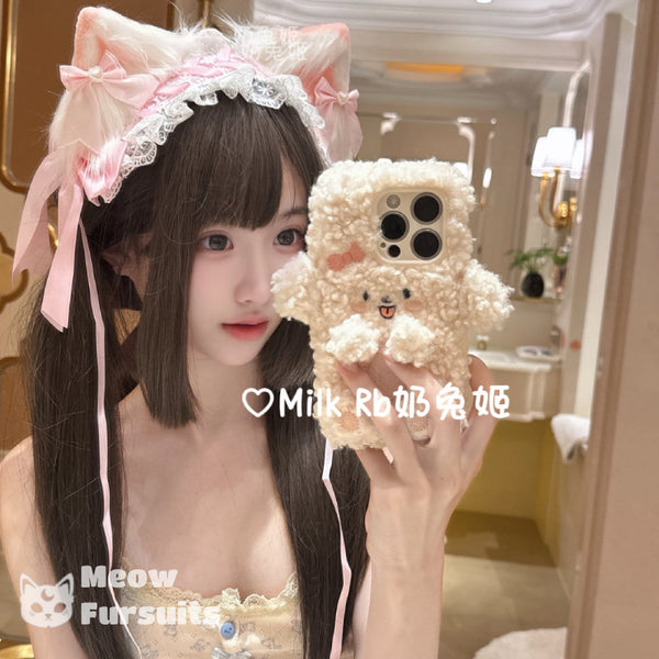 Sweet handmade cat ear hairpin cosplay comic show Lolita headband