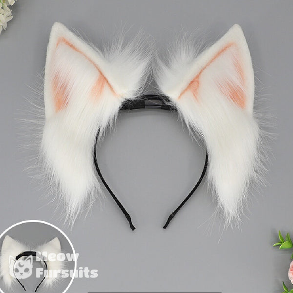 Simulated animal ears electric movable cat ears wolf fox ear headband rechargeable