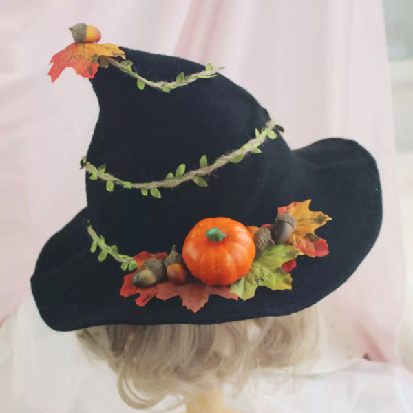 Original design Halloween pumpkin fairy tale wizard hat black magic hat