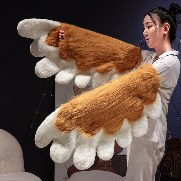 cos cute plush gloves wings animal claws