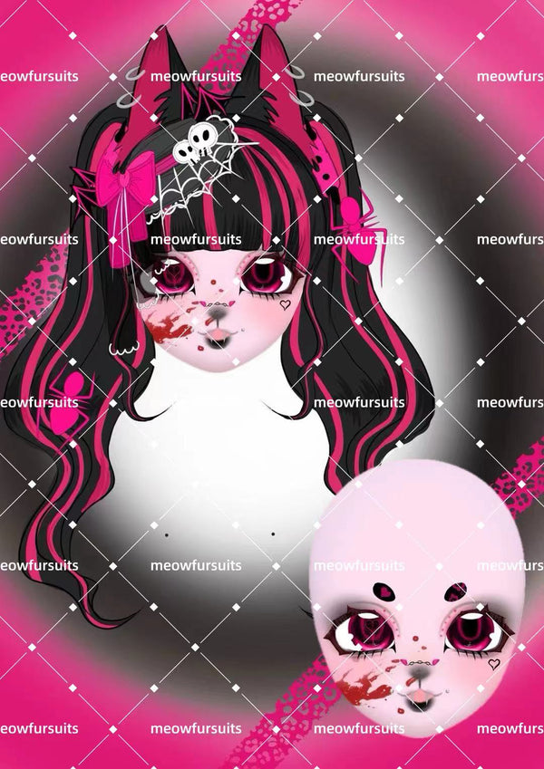 [Character Adoption] - Monster High Draculaura Fursuit Head