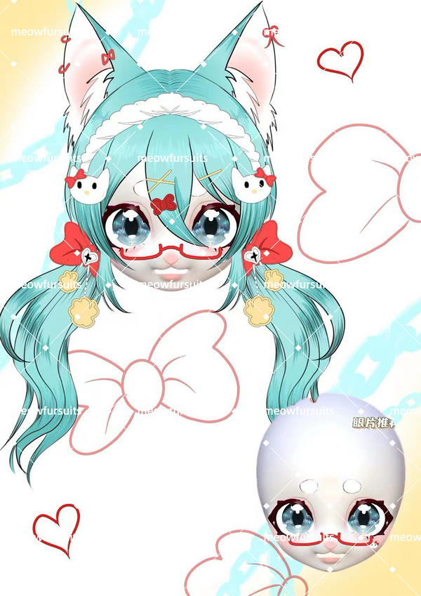 [Character Adoption] - MIKU Hello Kitty Kitten Fursuit Head