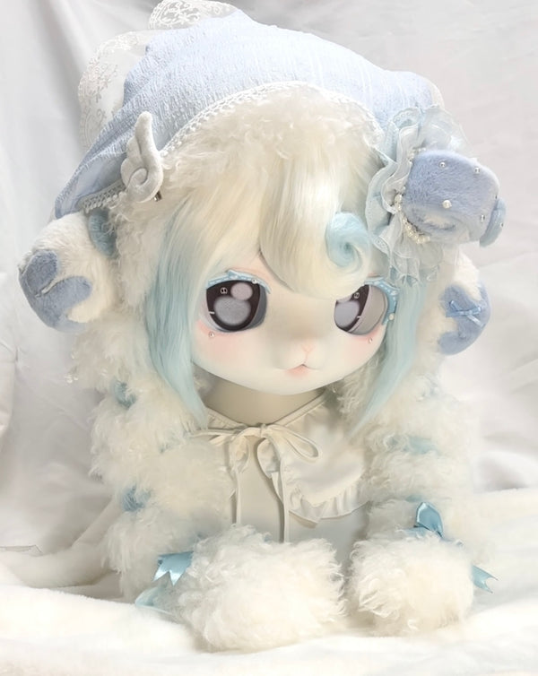 [Lamb] Blue and White Angel Kig Fursuits Stock