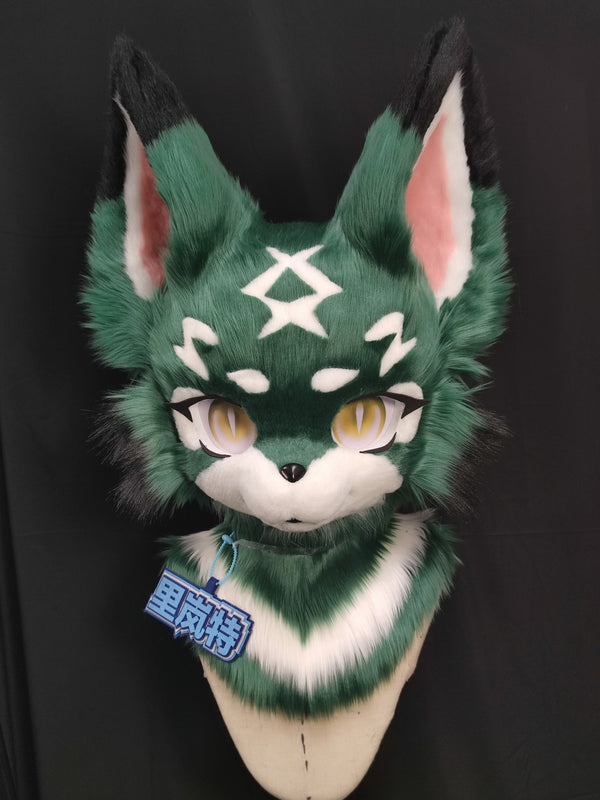 [Wolf] Green Black Wolf Kemono Fursuits Stock