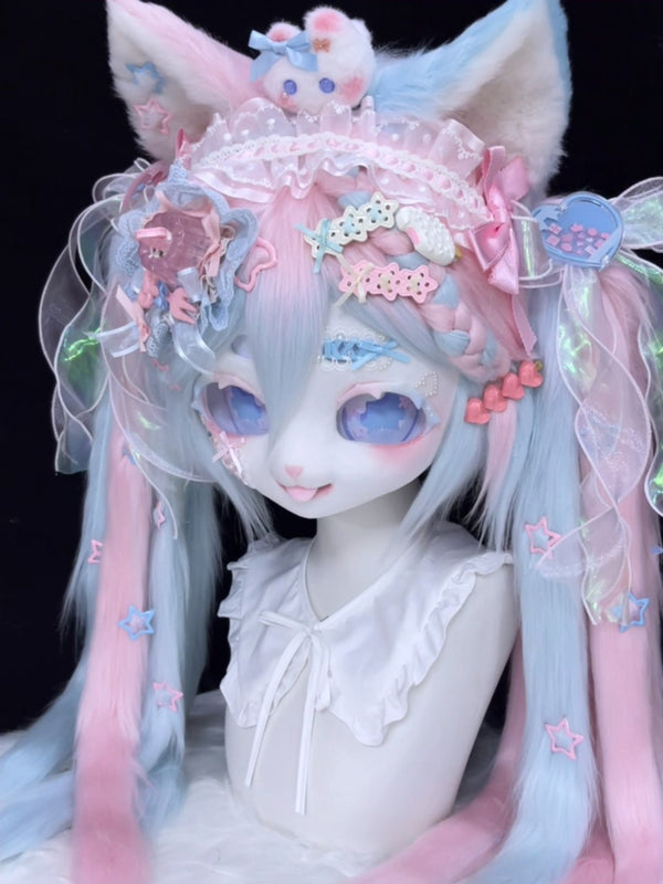 [Kitten] Dream Pink Blue Kitten Kig Fursuits Stock