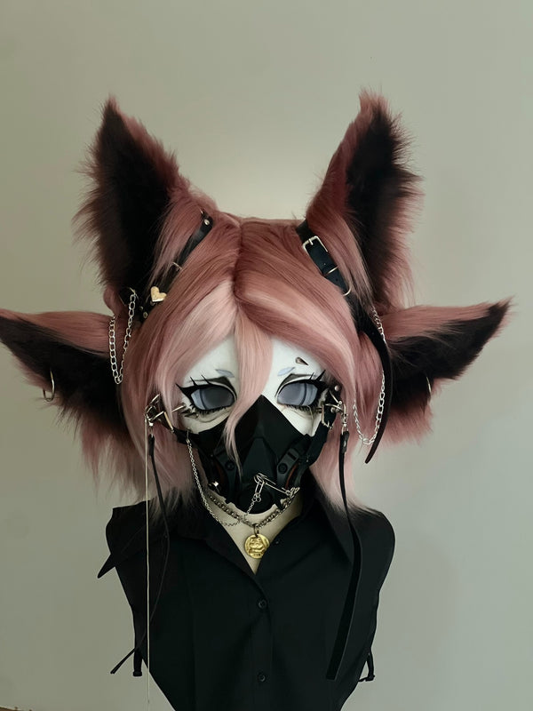 [Fox] Dark Red Fox Kig Fursuits Stock (Magnetic Removable Ears)