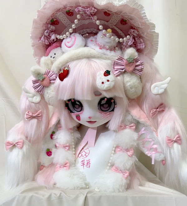 [Bunny] Pink Lop-eared Bunny Kig Fursuits Stock