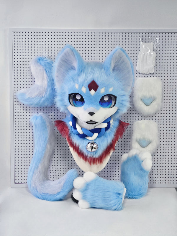 [Kitten] Blue Kitten Kemono Fursuits Stock (Gift 2Tail+2Handpaws)