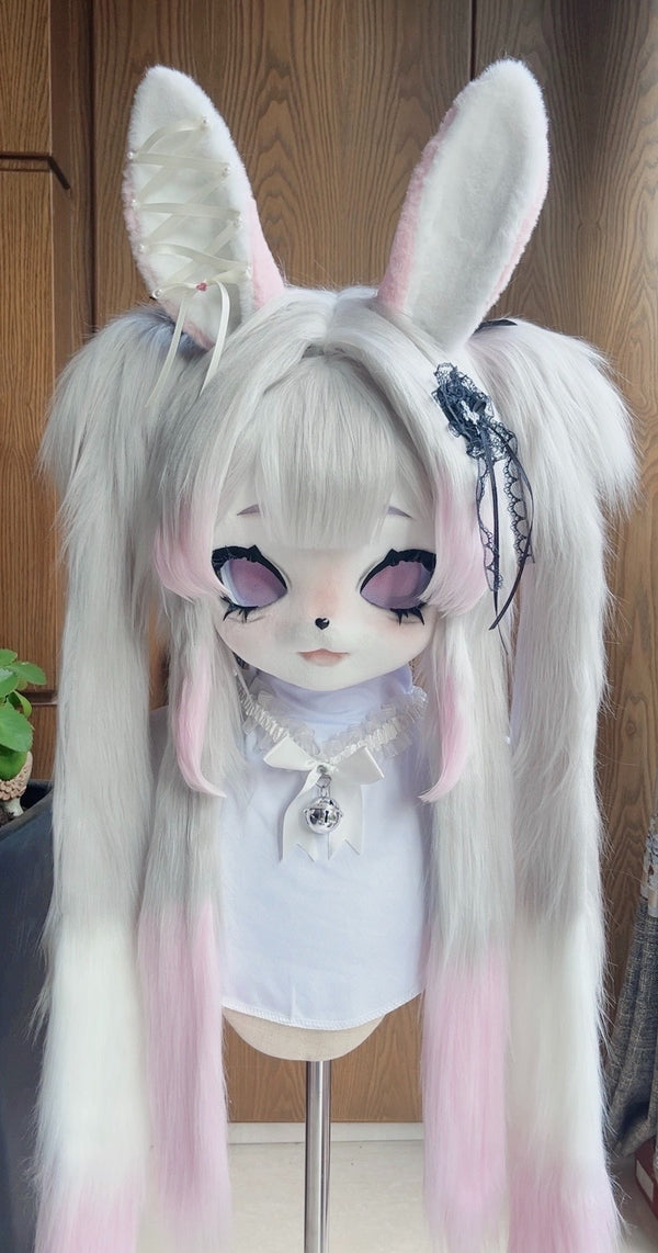 [Bunny] Gray Pink Bunny Kemono Fursuits Stock