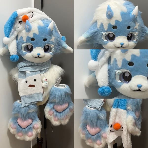 [Dragon] Snowman Dragon Kemono Fursuits Stock (Gift Handpaws)