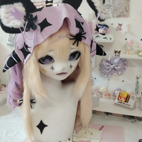 [Bunny] Black Purple Bunny Kig Fursuits Stock