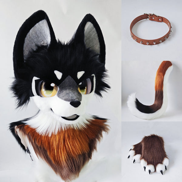 [Wolf] Brown Wolf Kemono Fursuits Stock (Gift Tail+Handpaws)