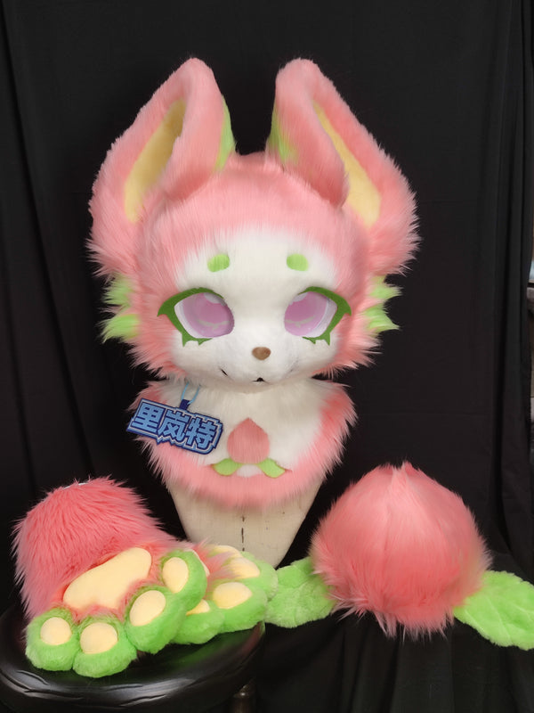 [Fox] Peach Fox Kemono Fursuits Stock (Gift Handpaws+Tail)