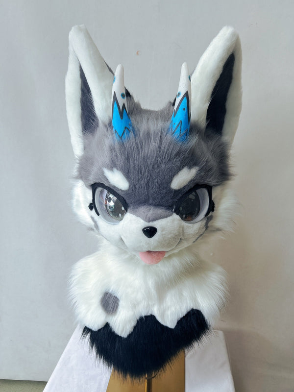 [Dragon] Gray White Dragon Kemono Fursuits Stock