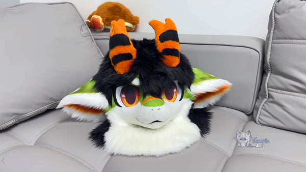 Green Dragon Kemono Head Fursuit