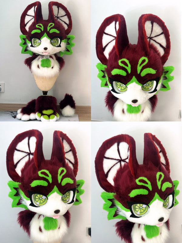 Mangosteen Mouse Kemono Head Fursuit (Gift Handpaws+Tail)