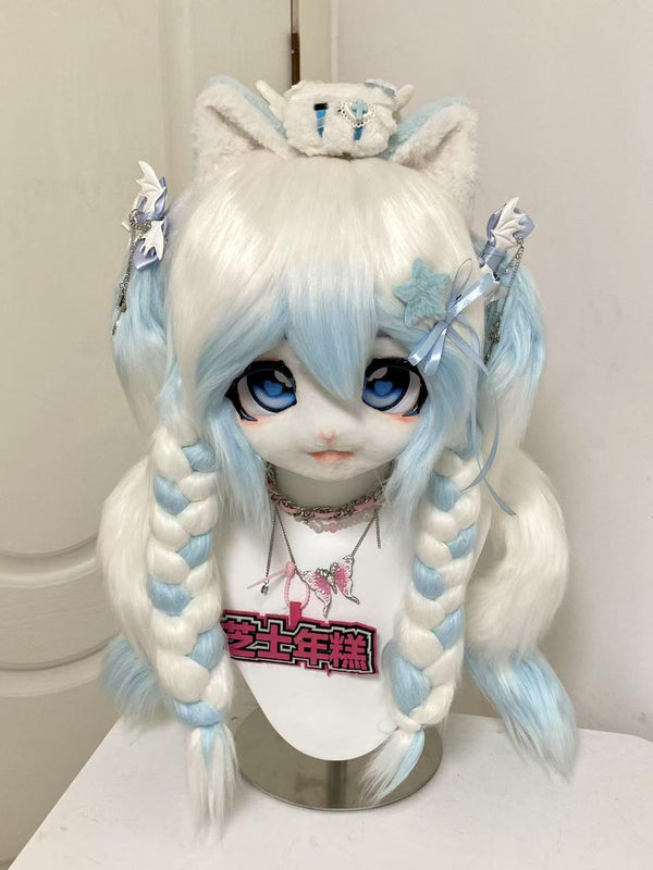 Angel Kitten King Head Fursuit