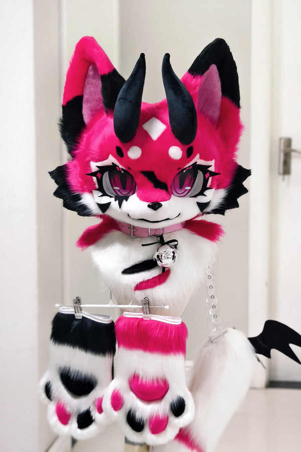 Bat Dragon Kemono Head Fursuit (Gift Handpaws+Tail)