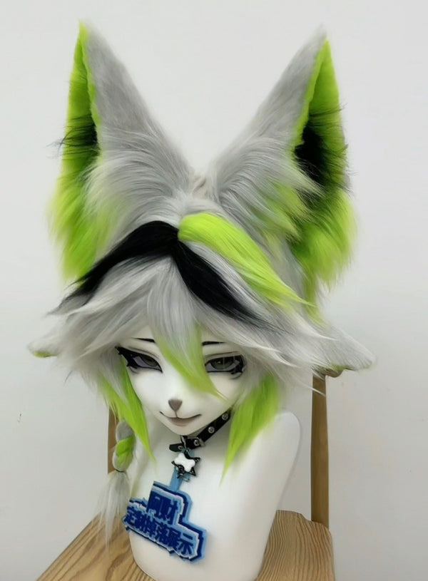 Green Fox Kig Head Fursuit
