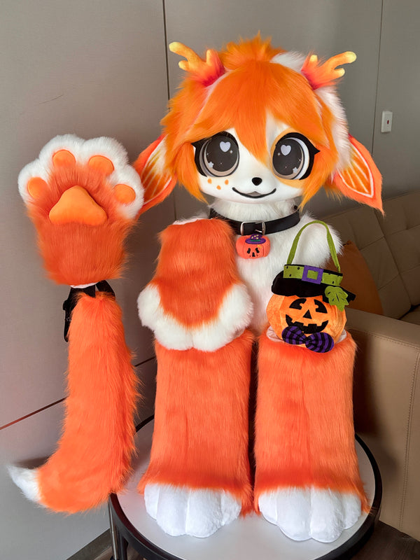 Halloween Dragon Kemono Full-Set Fursuits (Gift Handpaws+Feetpaws+Tail)