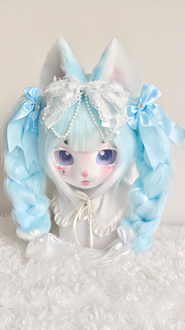 Light Blue Kitten Kemono Head Fursuit