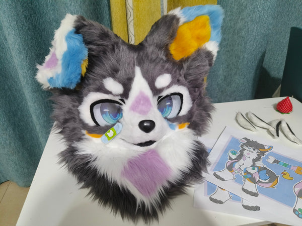 Scottish Fold Puppy Head Fursuit (Gift Handpaws)