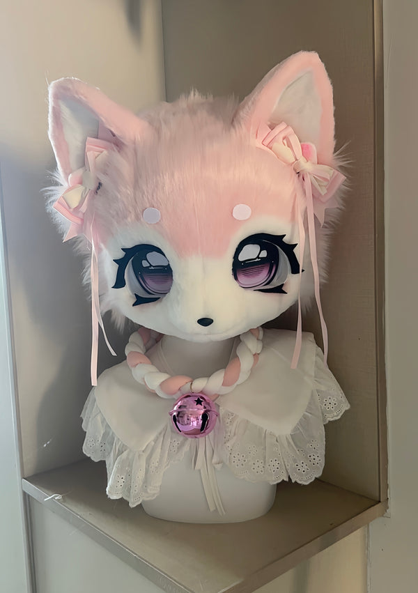 Pink Kitten Kemono Head Fursuit