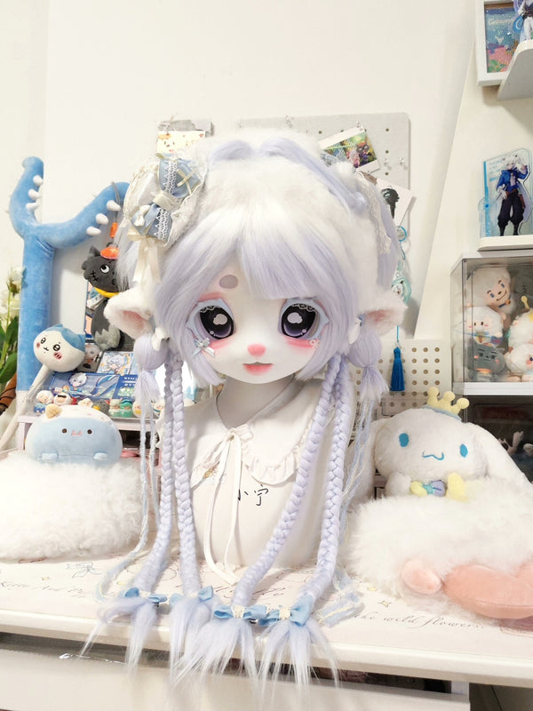 Purple Lamb Kig Full-Set Fursuits (Gift Handpaws+Feetpaws+Tail)
