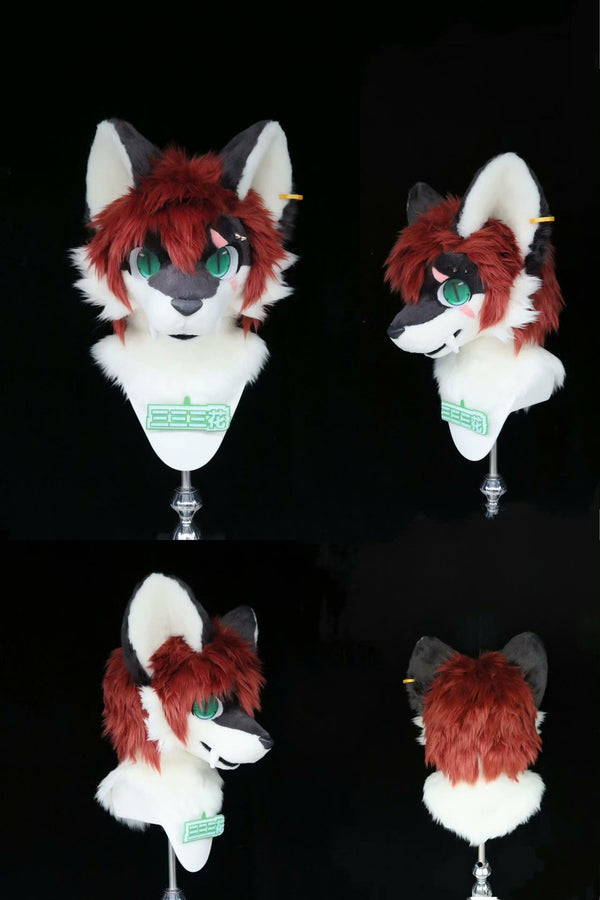 Scar Wolf Kemono Head Fursuit