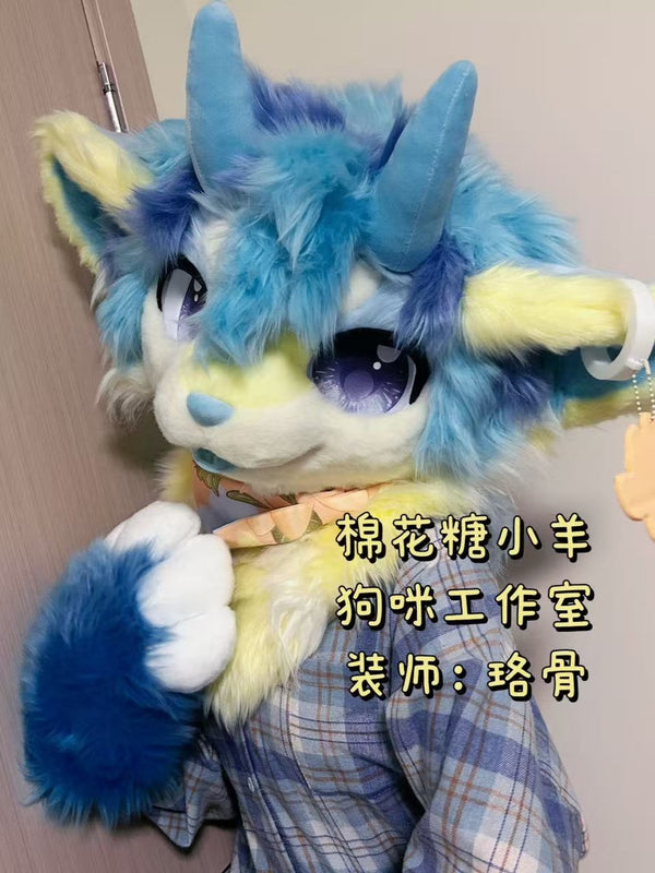 Marshmallow Lamb Kemono Head Fursuit