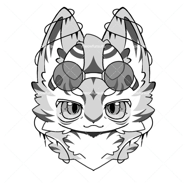 [Pre-sale adoption] - Sunglasses Tiger Kemono Fursuit Head
