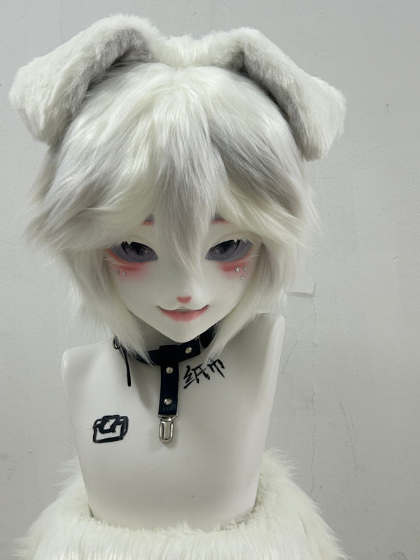 White Puppy Kig Head Fursuit