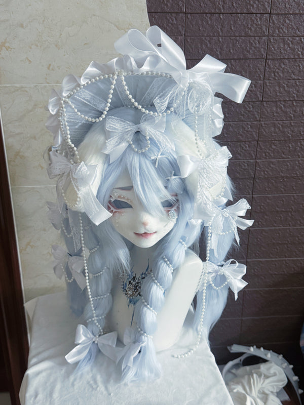 Blue White Lamb Kig Head Fursuit