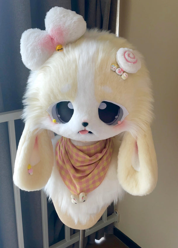 Fluffy Bunny Kemono Head Fursuit (Gift Handpaws)